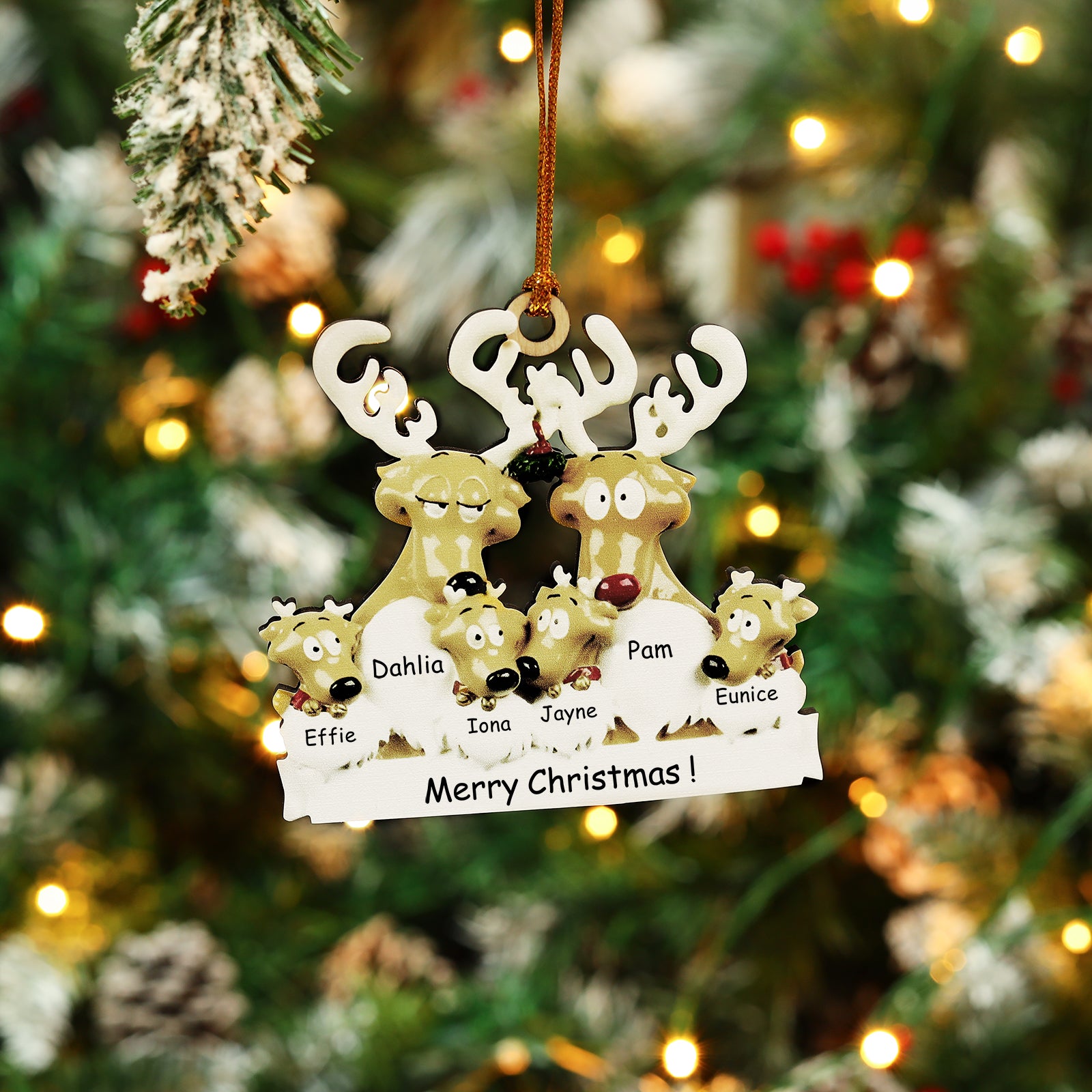Personalised Elk Christmas Ornament - handmade