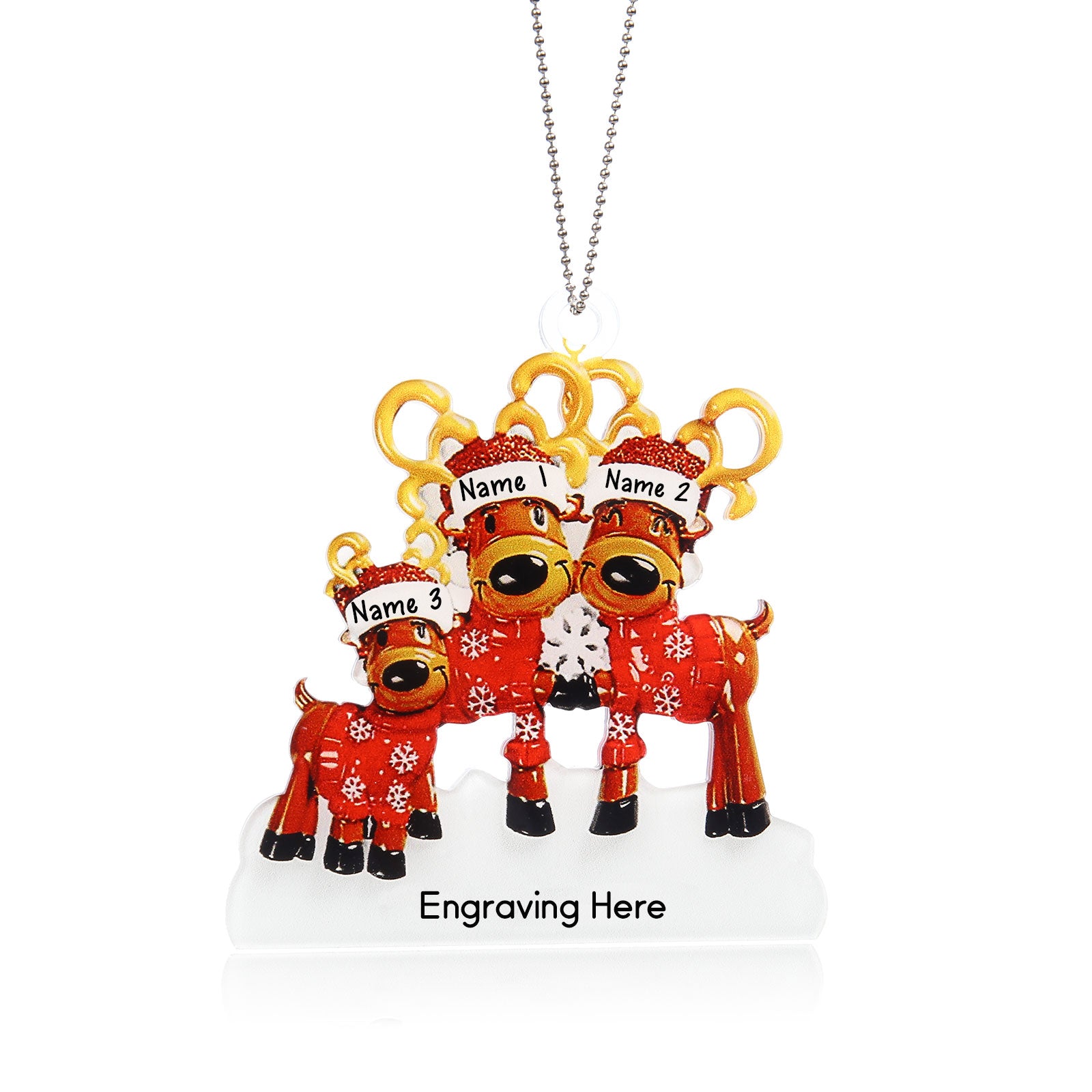 Personalised Elk Christmas Ornament - handmade