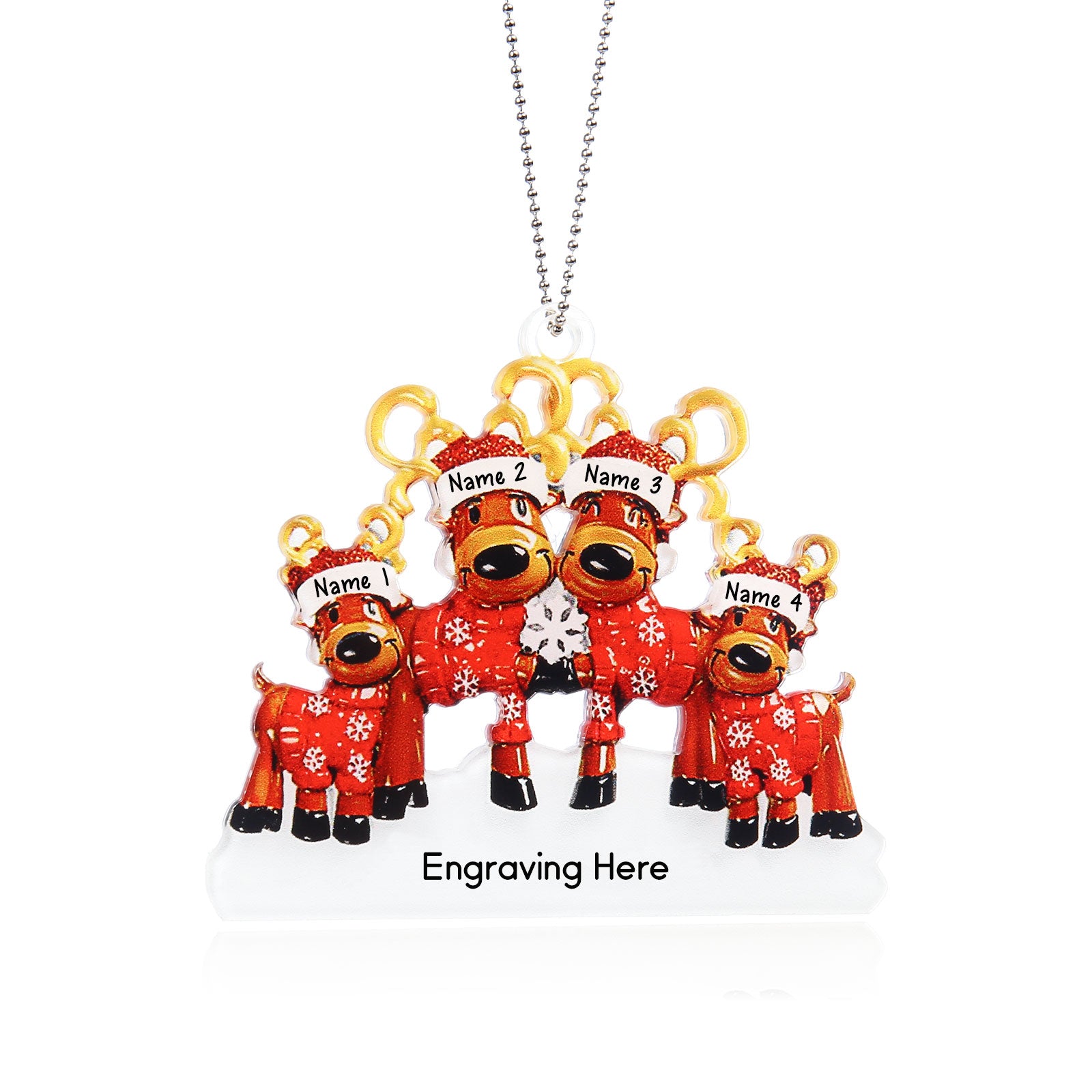 Personalised Elk Christmas Ornament - handmade