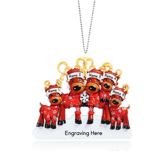 Personalised Elk Christmas Ornament - handmade