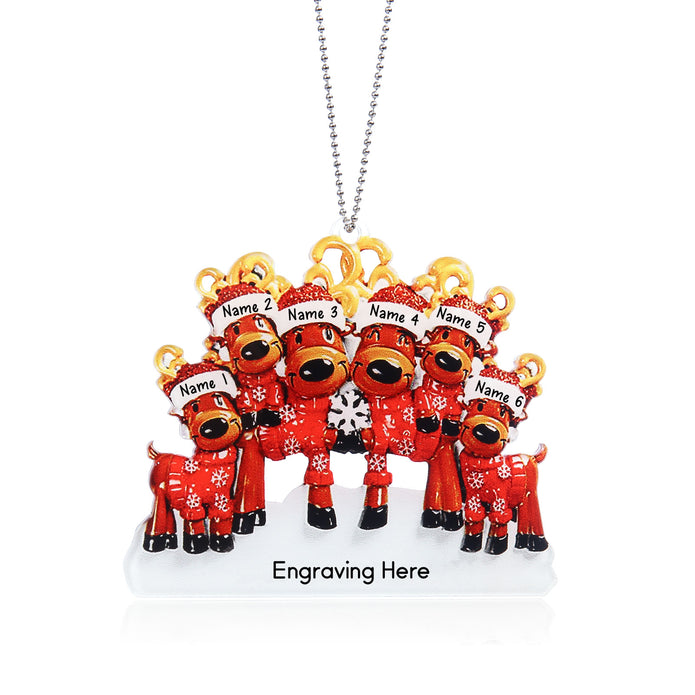 Personalised Elk Christmas Ornament - handmade