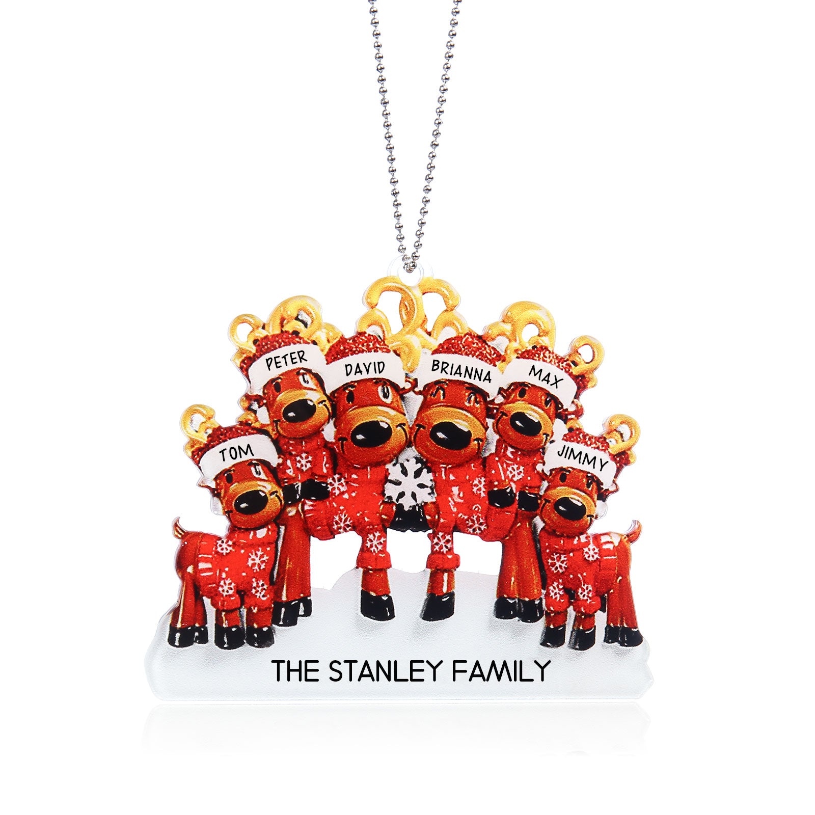 Personalised Elk Christmas Ornament - handmade