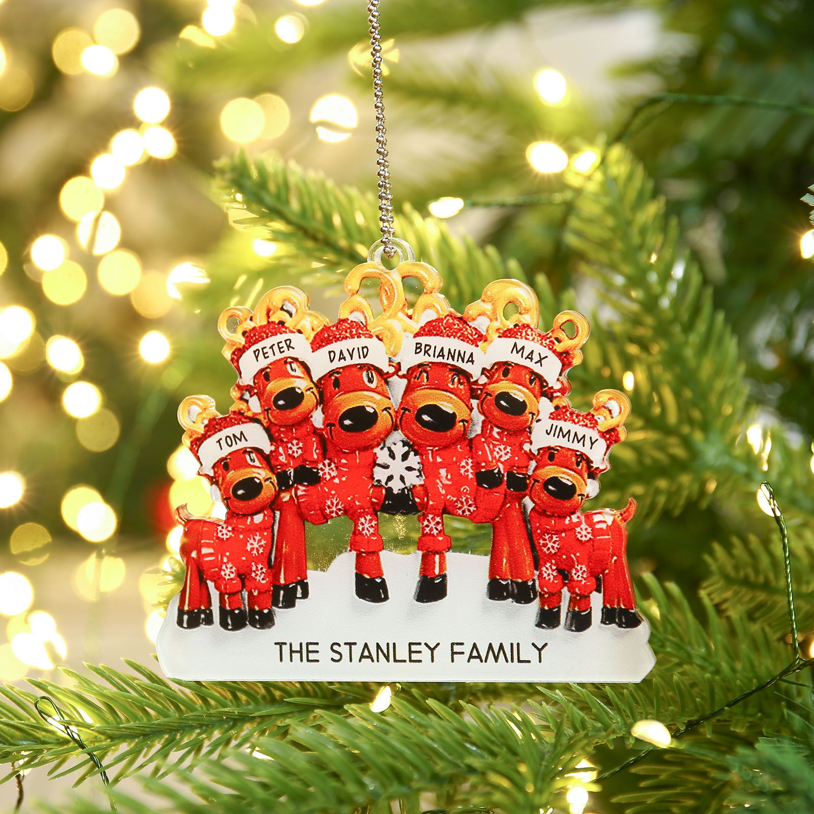 Personalised Elk Christmas Ornament - handmade