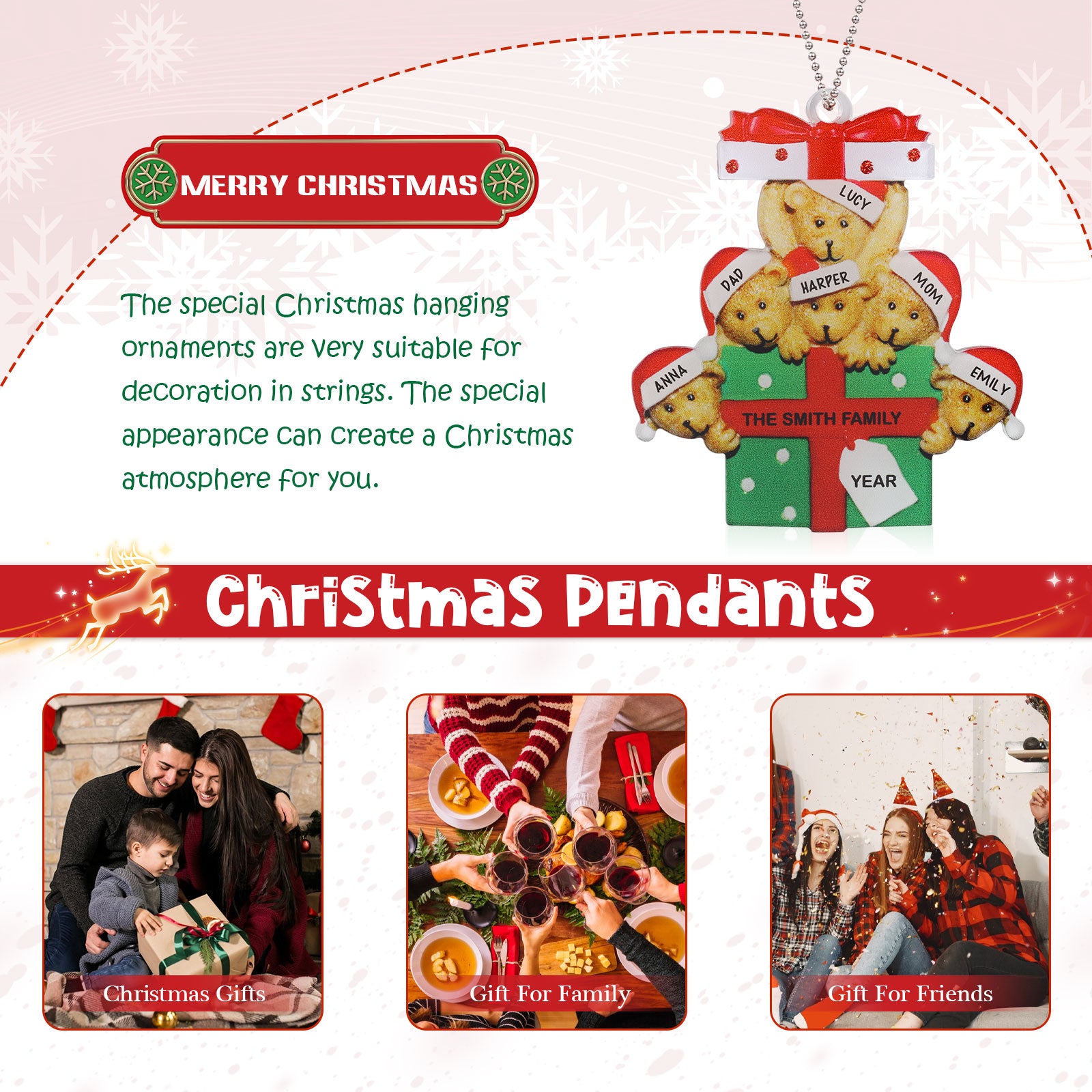 Personalised Christmas Name Ornament - handmade