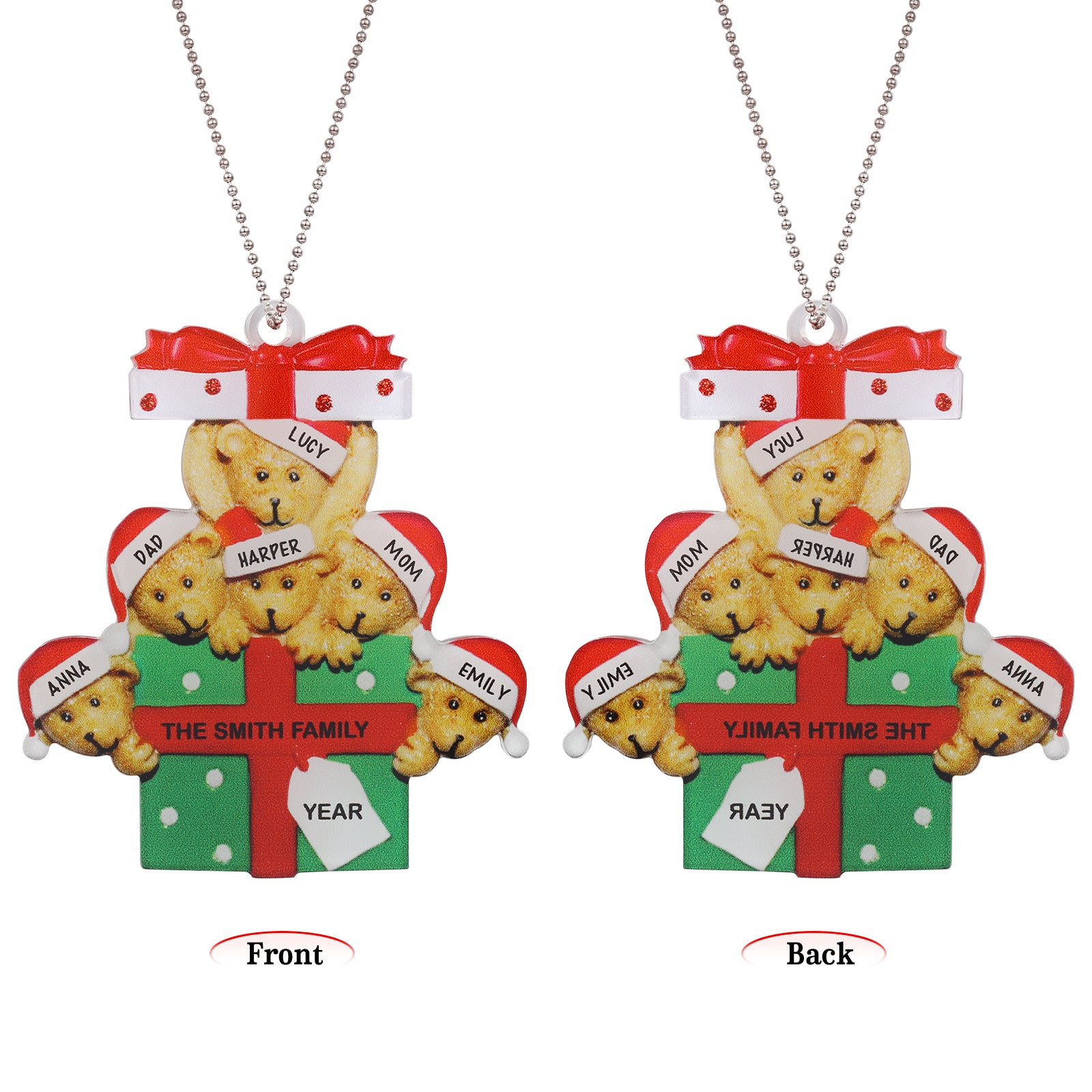 Personalised Christmas Name Ornament - handmade