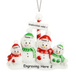Personalised Snowman Christmas Ornament - handmade
