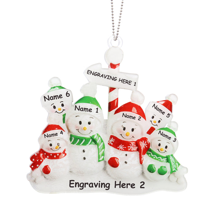 Personalised Snowman Christmas Ornament - handmade