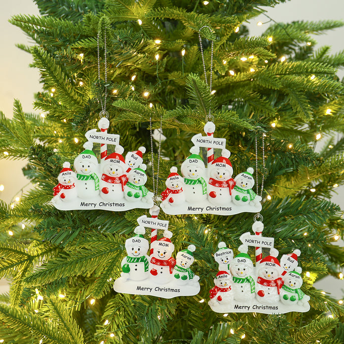 Personalised Snowman Christmas Ornament - handmade