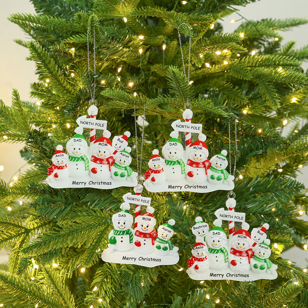 Personalised Snowman Christmas Ornament - handmade