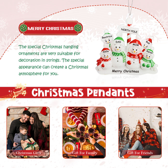 Personalised Snowman Christmas Ornament - handmade