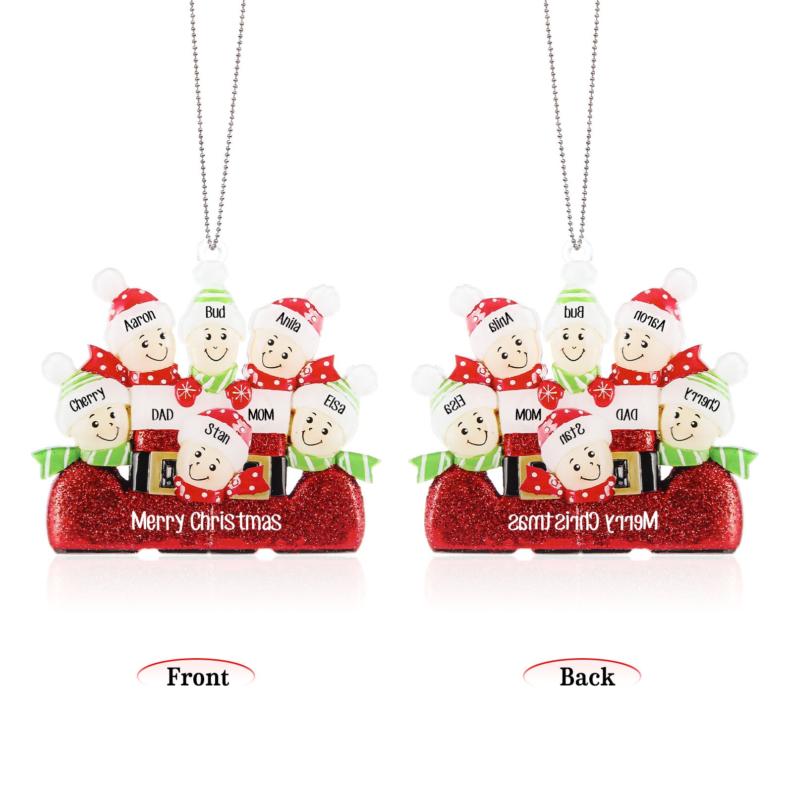 Personalised Christmas Name Ornament - handmade