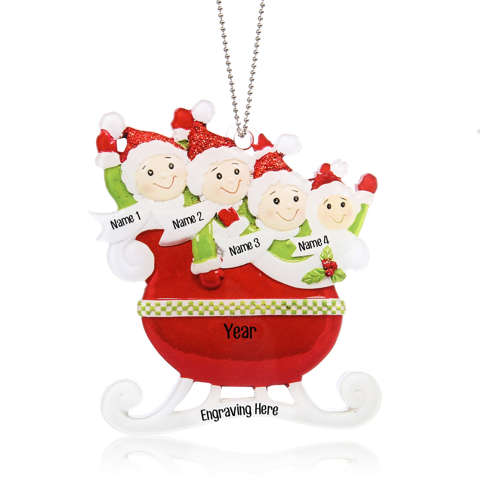 Personalised Christmas Name Ornament - handmade