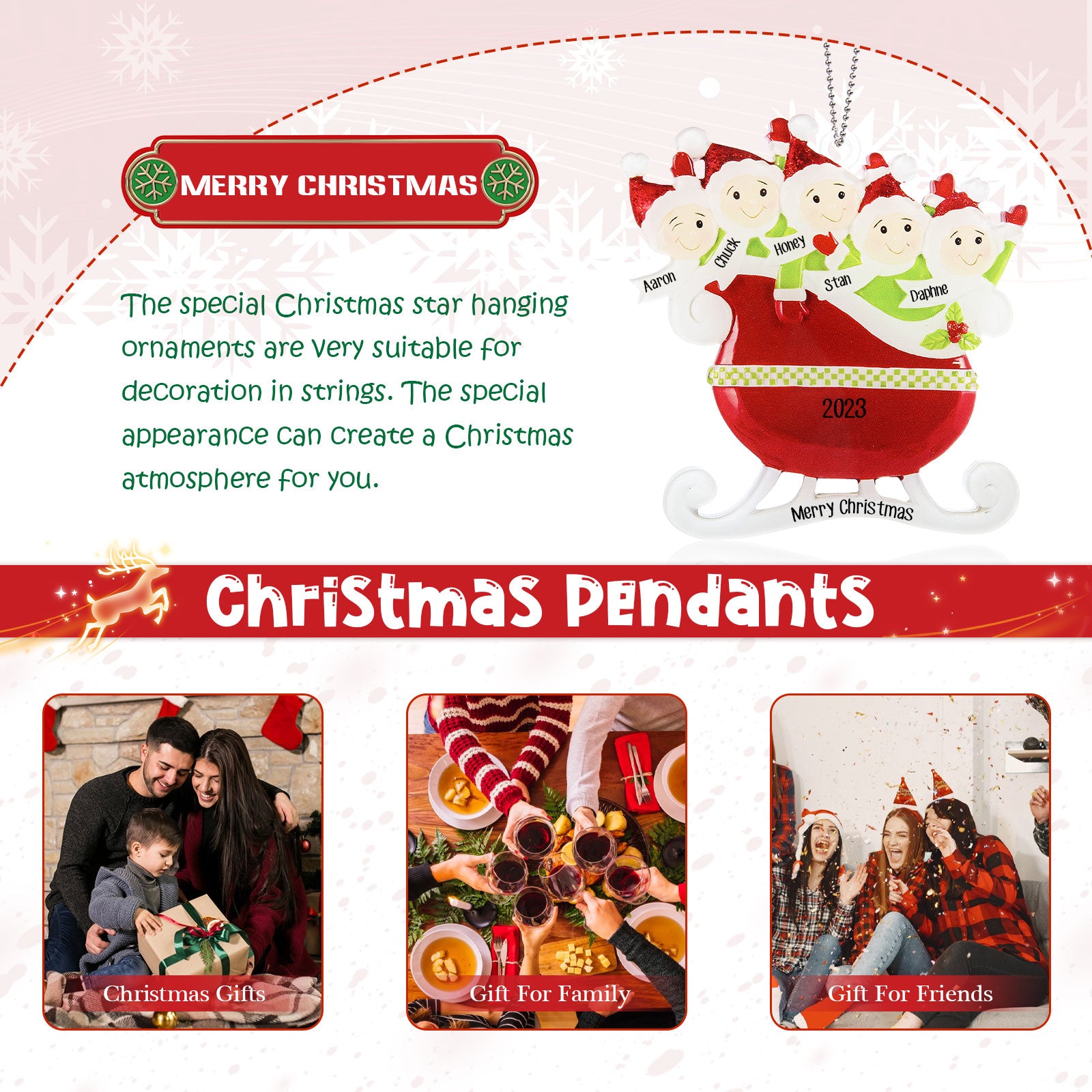 Personalised Christmas Name Ornament - handmade