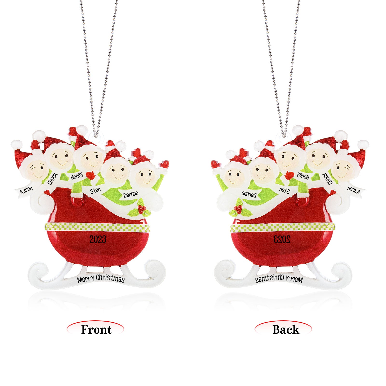 Personalised Christmas Name Ornament - handmade