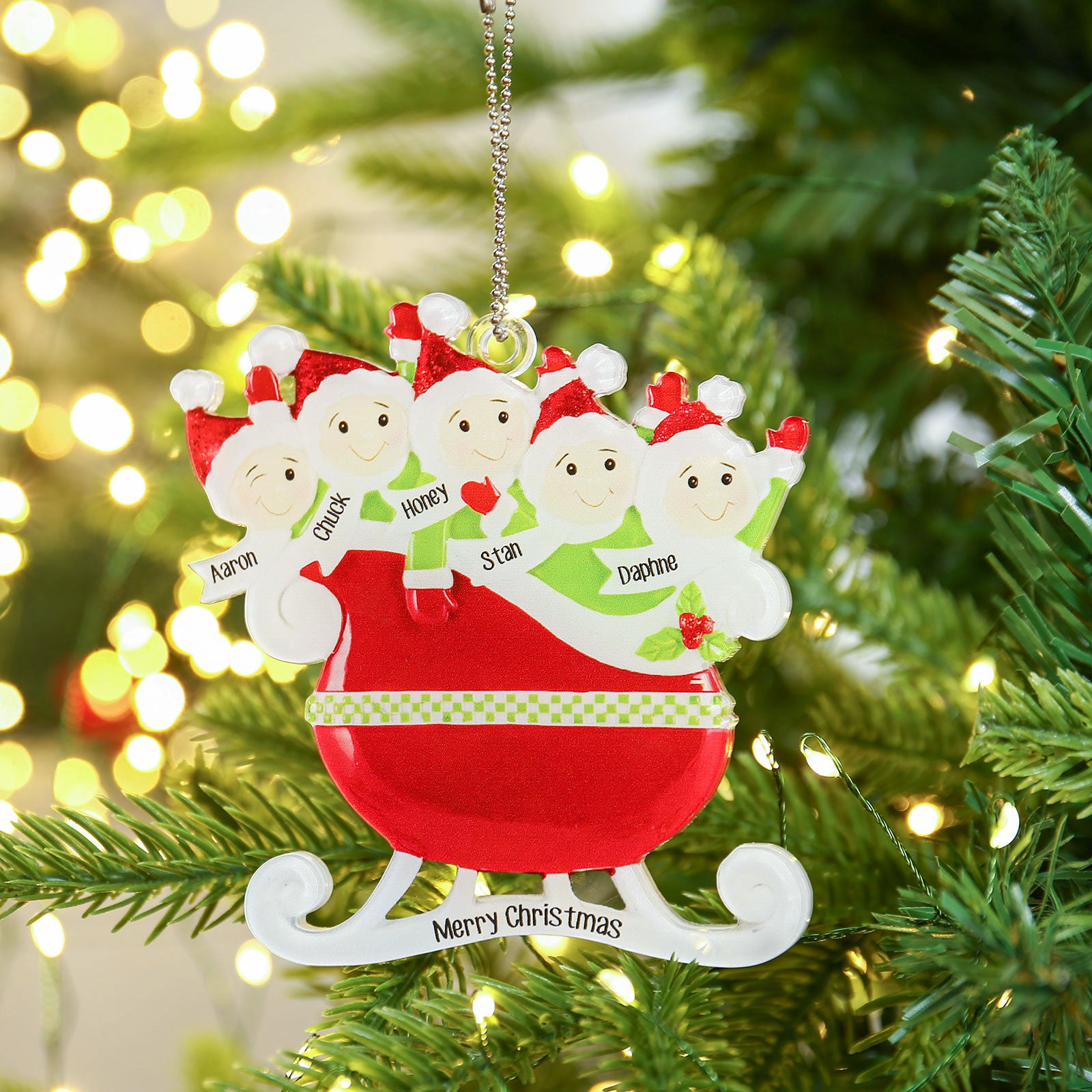 Personalised Christmas Name Ornament - handmade