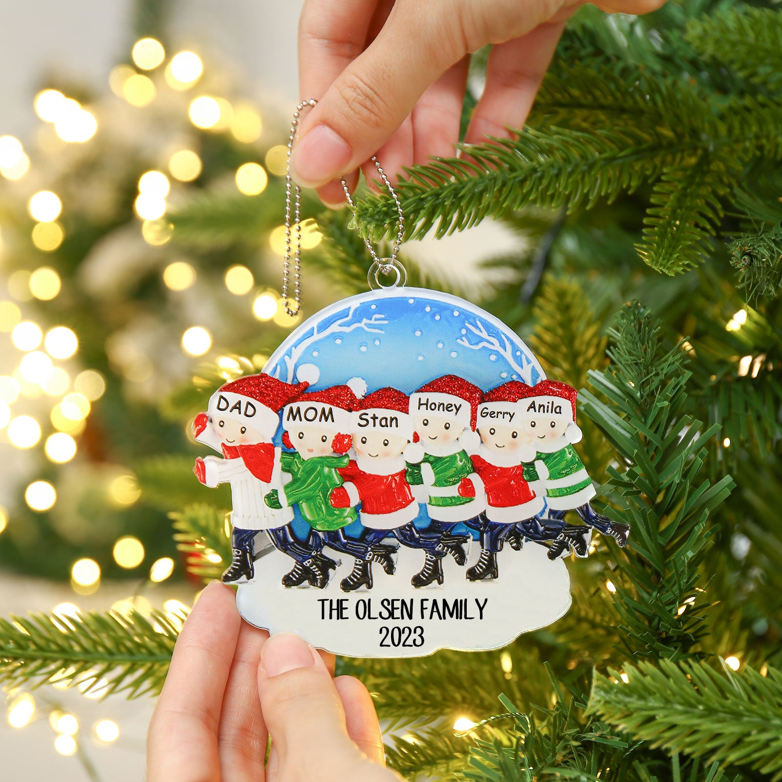 Personalised Christmas Name Ornament - handmade