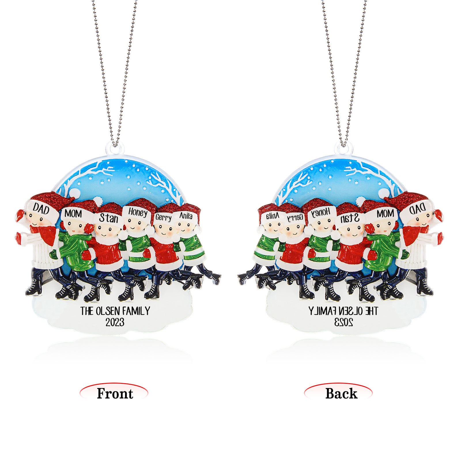 Personalised Christmas Name Ornament - handmade