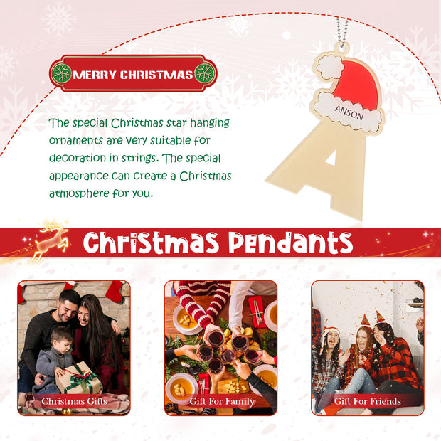 Personalised Letter Christmas Ornament - handmade