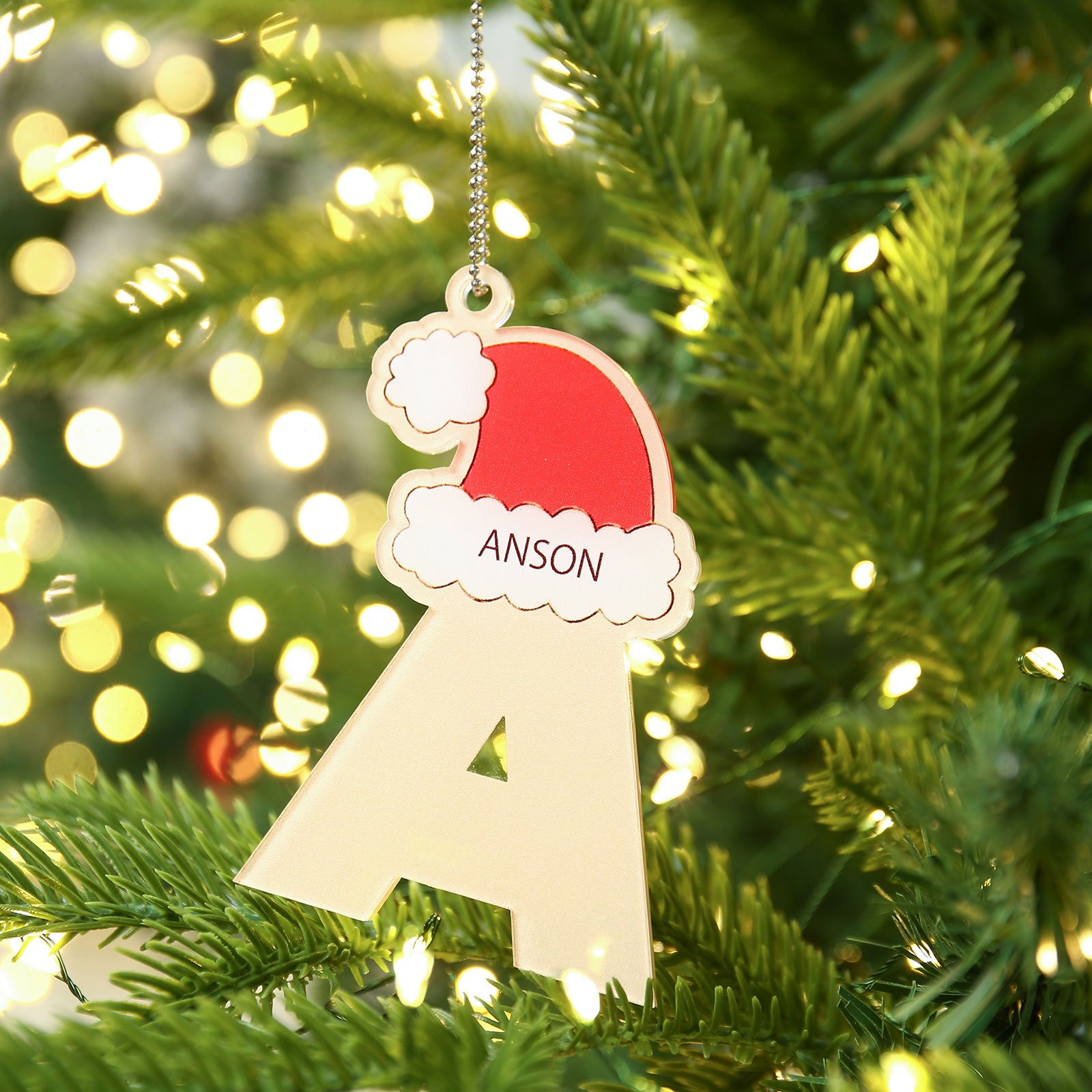 Personalised Letter Christmas Ornament - handmade