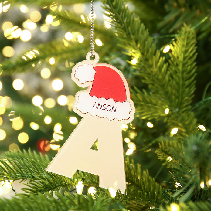 Personalised Letter Christmas Ornament - handmade