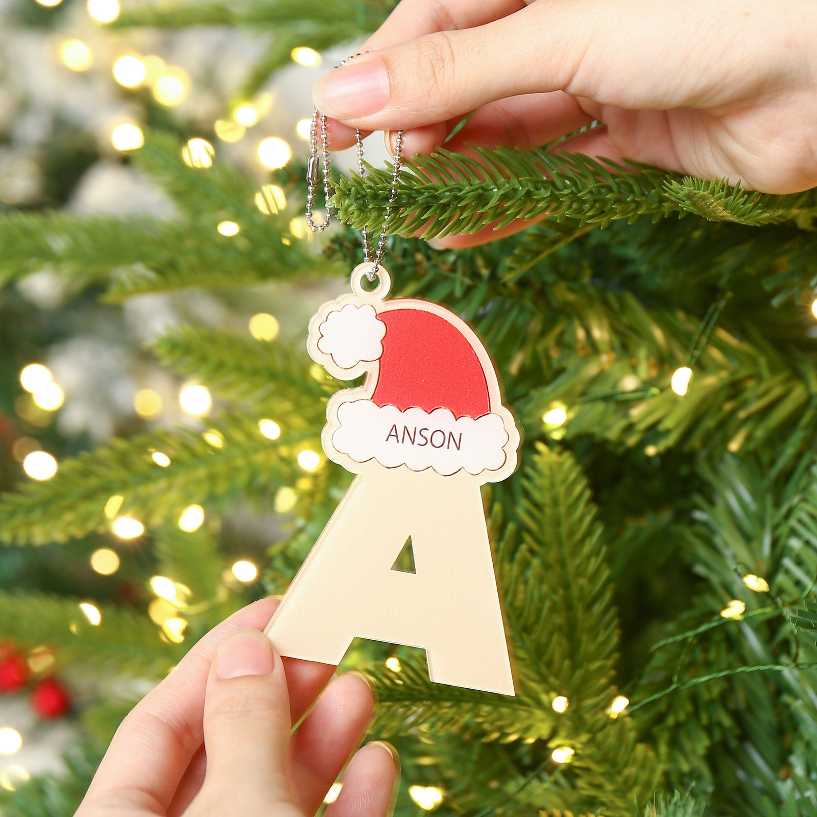 Personalised Letter Christmas Ornament - handmade