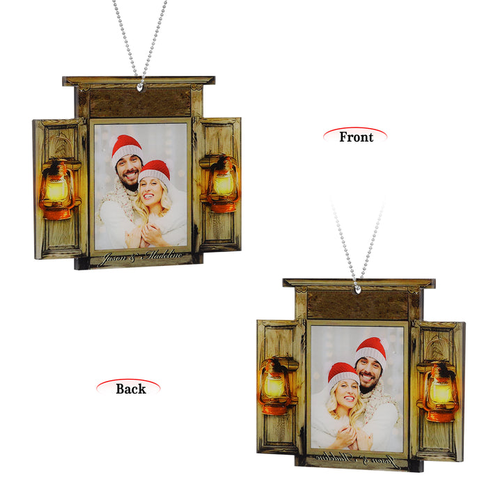 Personalised Christmas Name & Photo Ornament - handmade