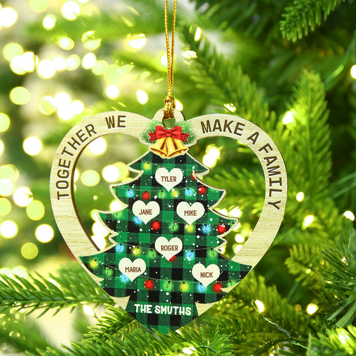 Personalised Heart Christmas Tree Ornament - handmade