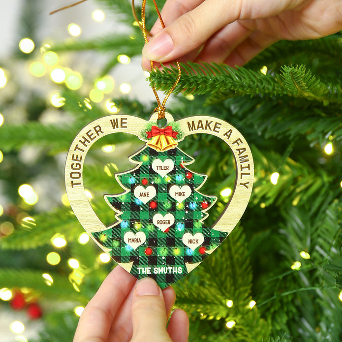 Personalised Heart Christmas Tree Ornament - handmade