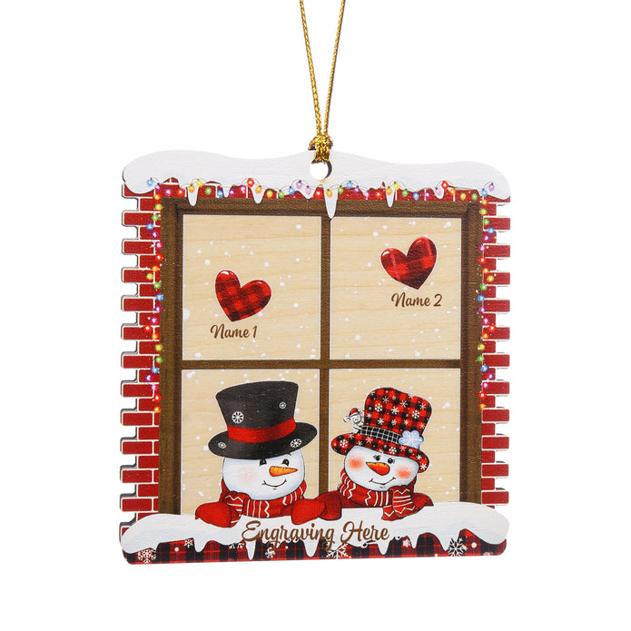 Personalised Snowman Christmas Ornament - handmade