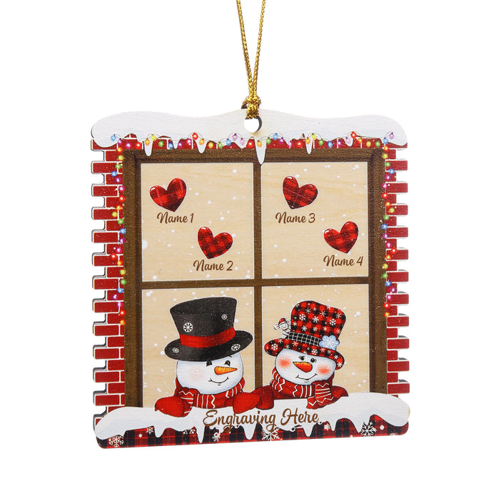 Personalised Snowman Christmas Ornament - handmade