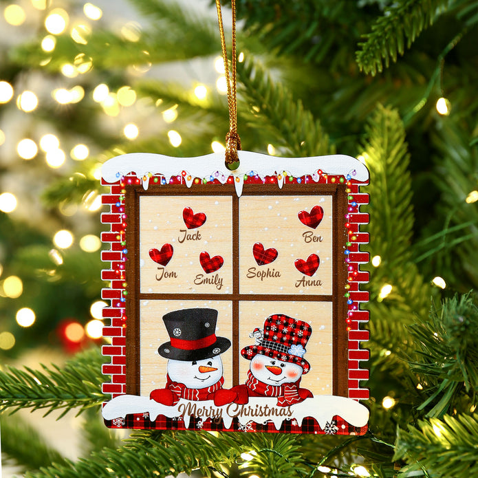 Personalised Snowman Christmas Ornament - handmade