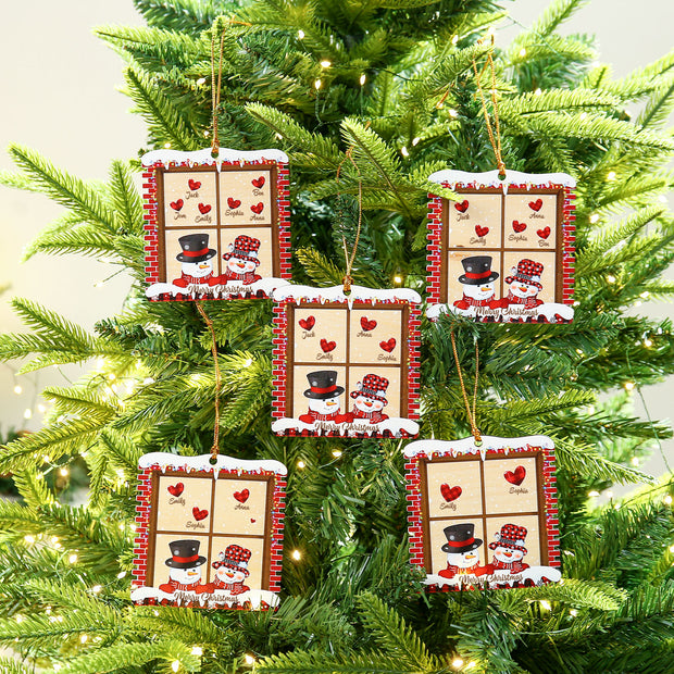 Personalised Snowman Christmas Ornament - handmade