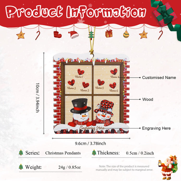 Personalised Snowman Christmas Ornament - handmade