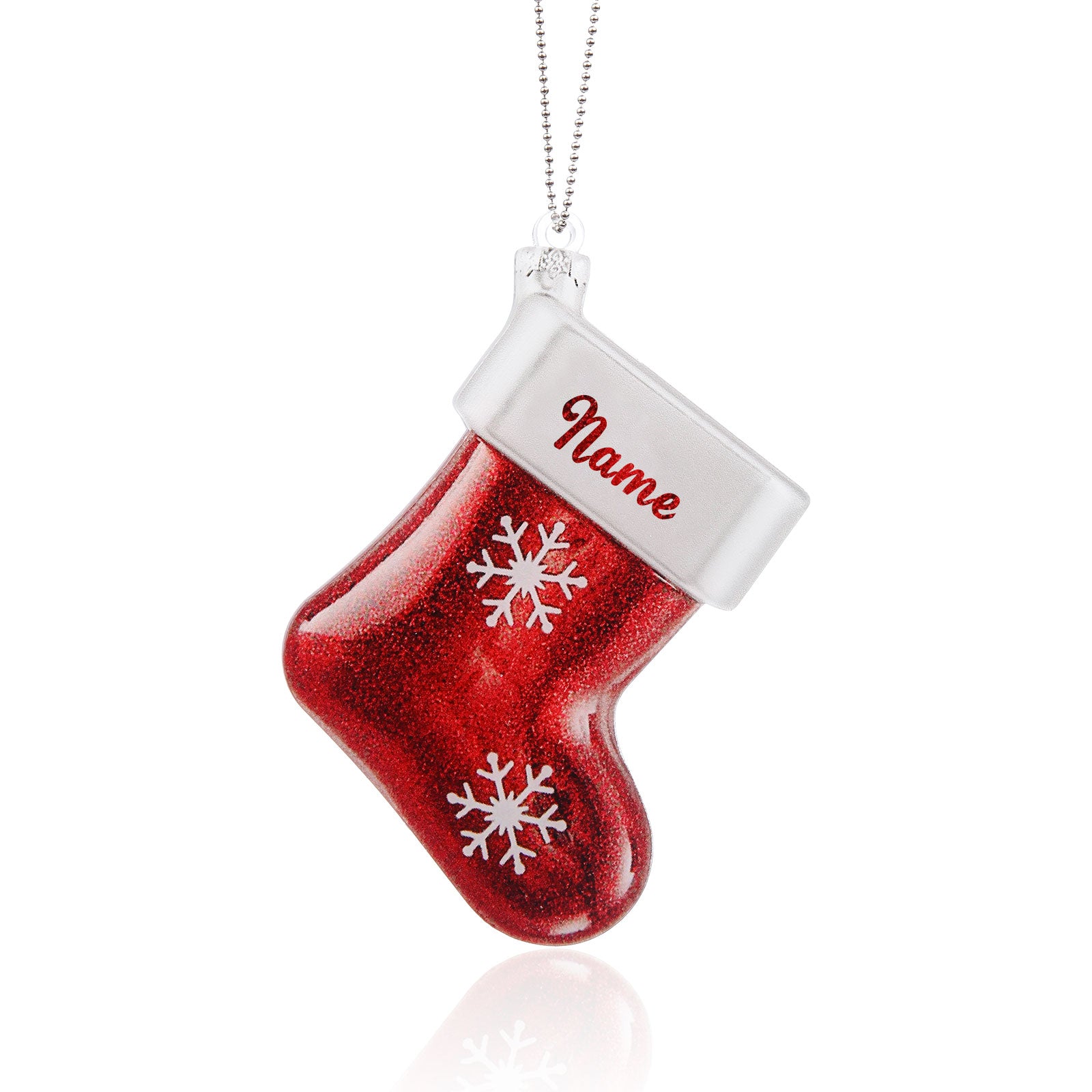 Personalised Christmas Sock Ornament - handmade