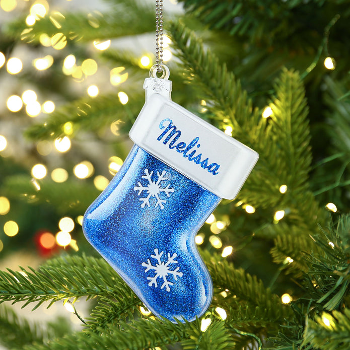 Personalised Christmas Sock Ornament - handmade