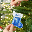 Personalised Christmas Sock Ornament - handmade