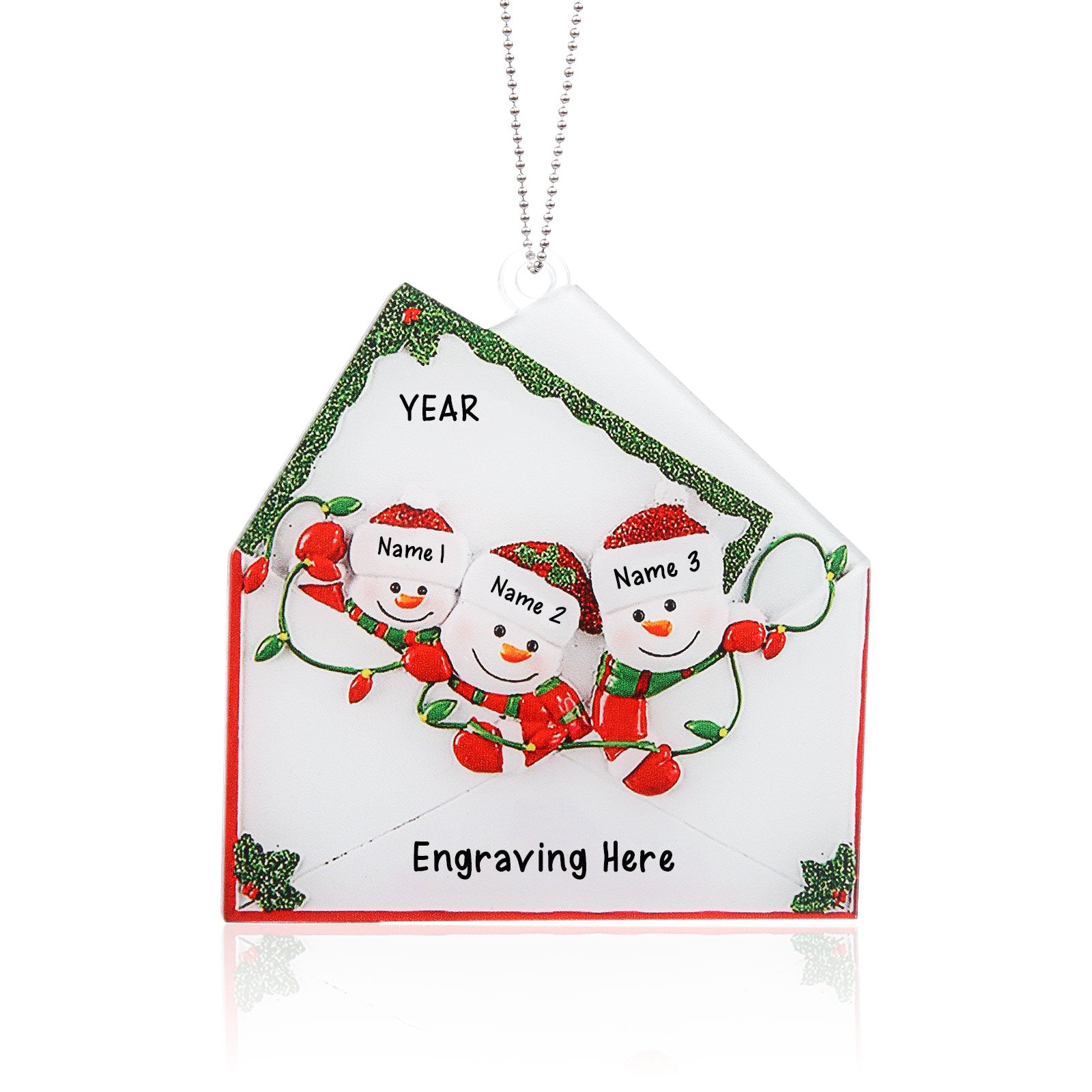 Personalised Christmas Name Ornament - handmade