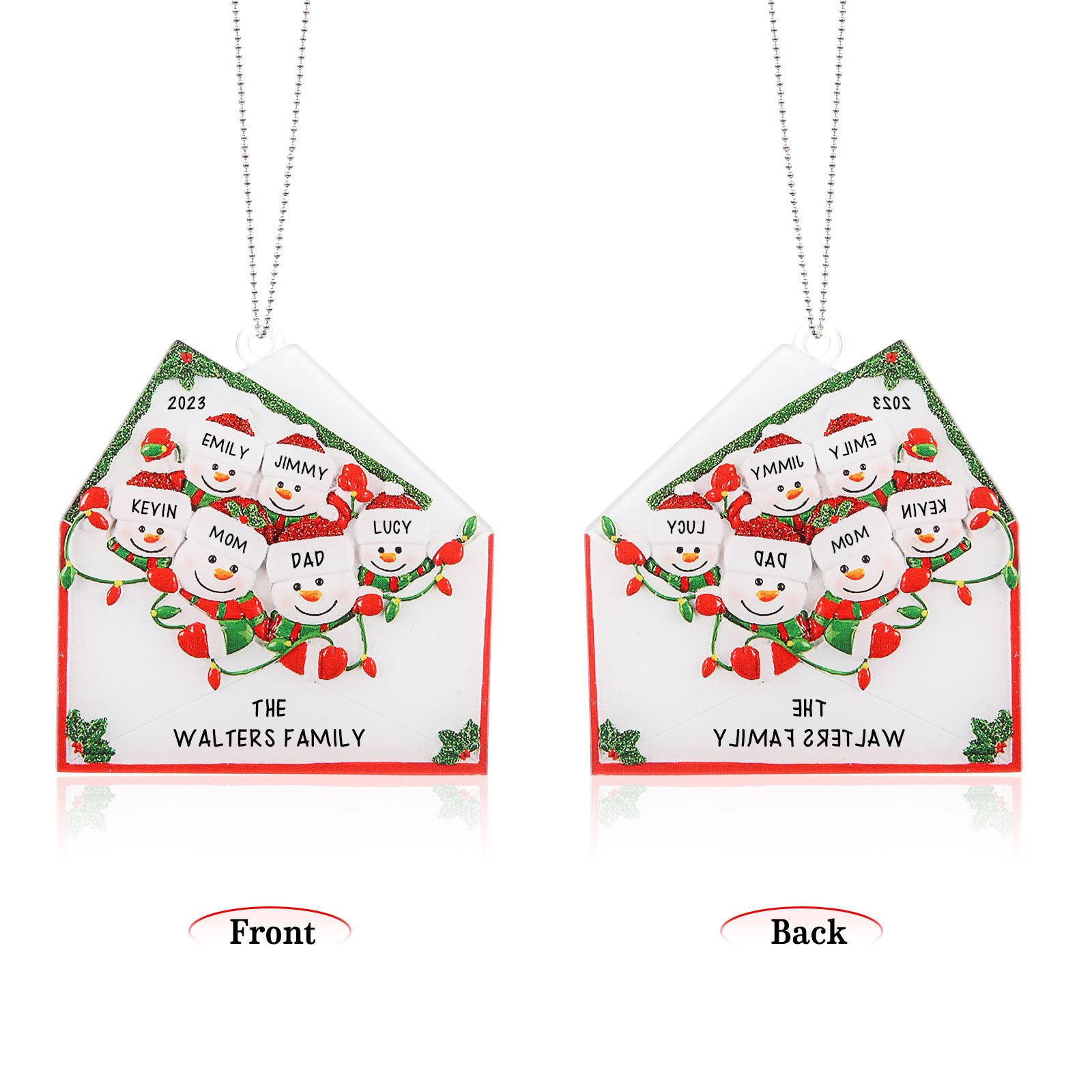 Personalised Christmas Name Ornament - handmade