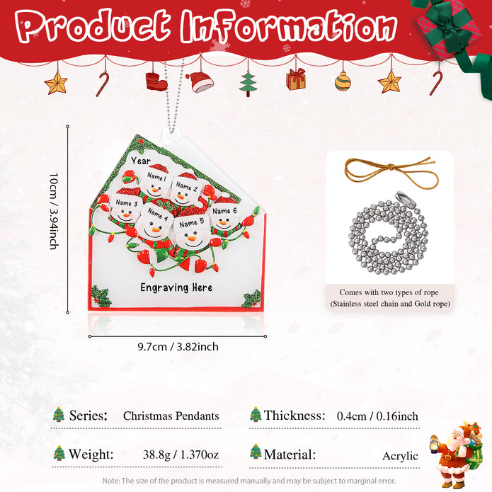 Personalised Christmas Name Ornament - handmade