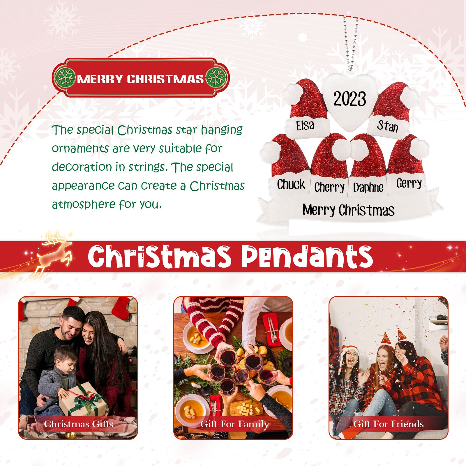 Personalised Christmas Name Ornament - handmade