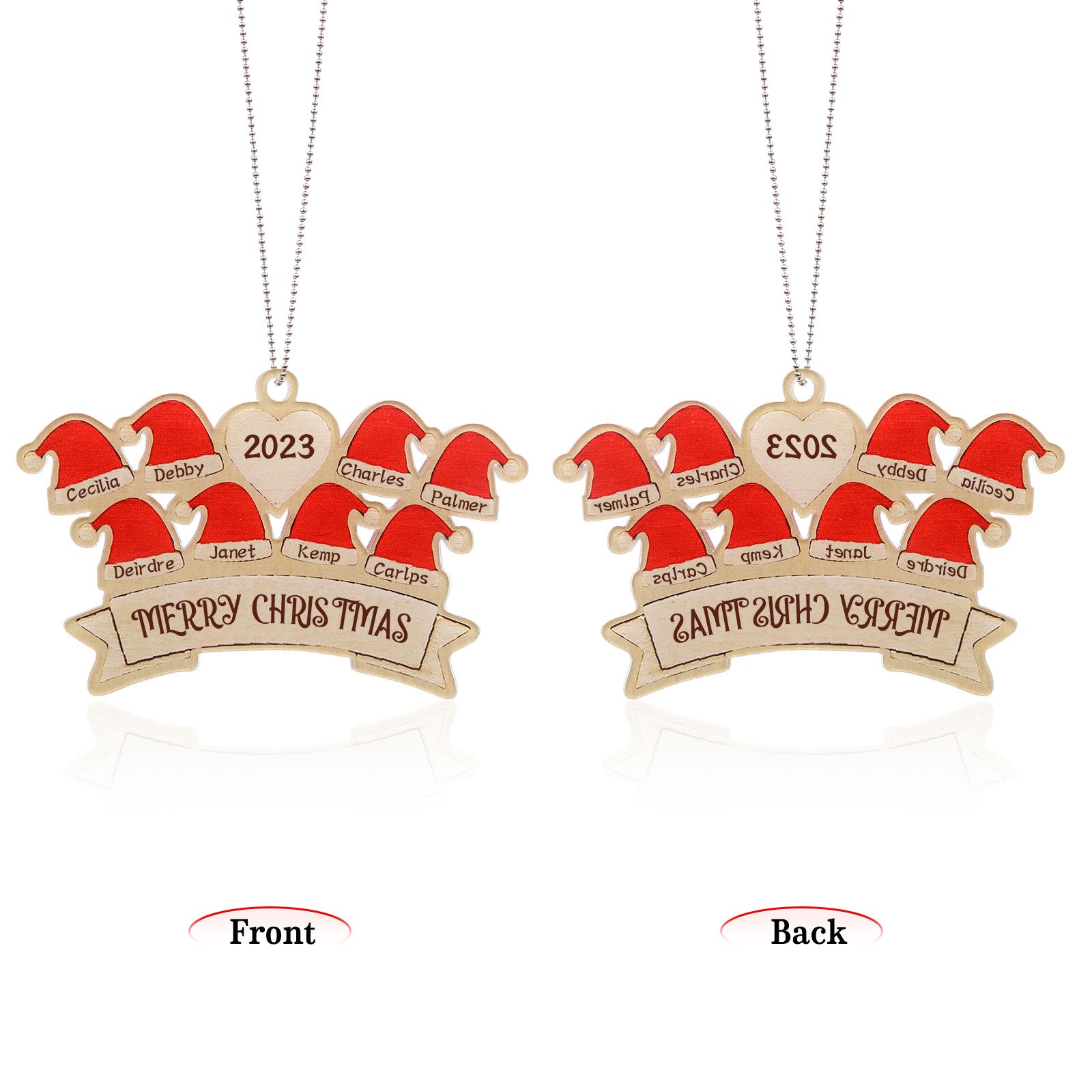 Personalised Christmas Name Ornament - handmade