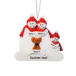 Personalised Dog & Snowman Ornament - handmade