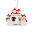 Personalised Dog & Snowman Ornament - handmade