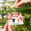 Personalised Dog & Snowman Ornament - handmade