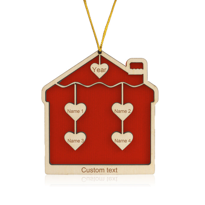 Personalised House Christmas Ornament - handmade
