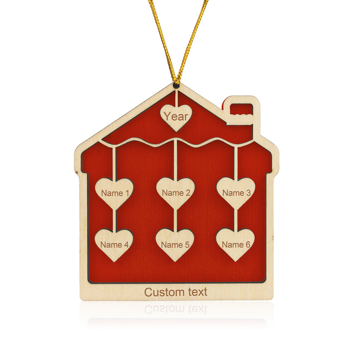 Personalised House Christmas Ornament - handmade