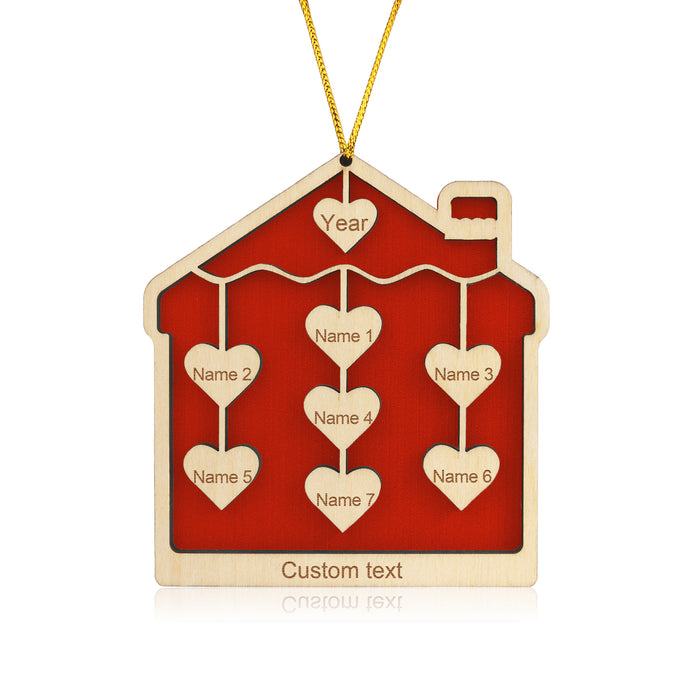 Personalised House Christmas Ornament - handmade