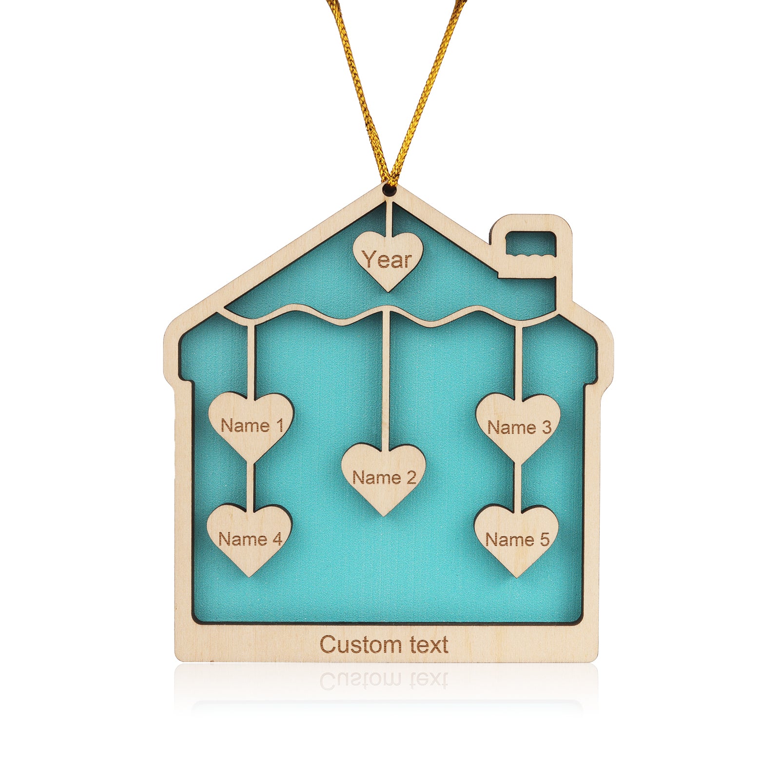 Personalised House Christmas Ornament - handmade