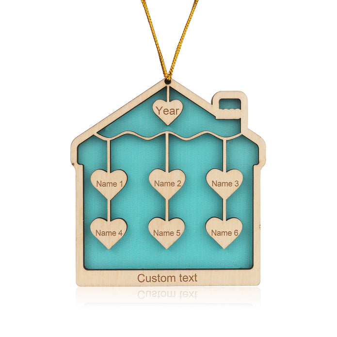 Personalised House Christmas Ornament - handmade