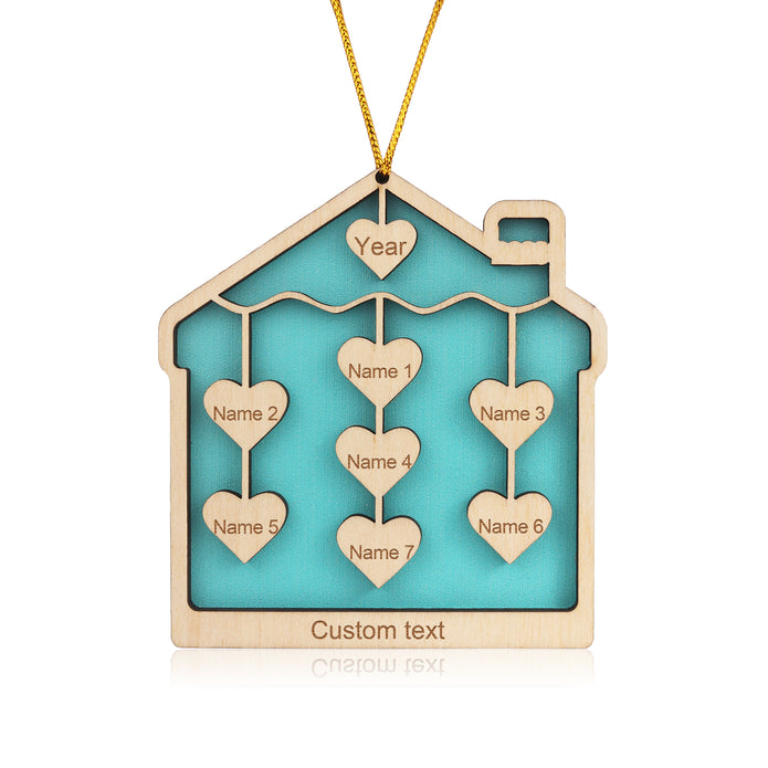 Personalised House Christmas Ornament - handmade